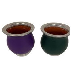 MATE DE CERAMICA TORPEDO EN SIMIL CINTA Y BASE PLASTICO