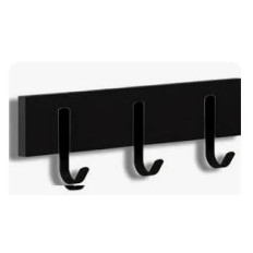 PERCHERO SIMPLE NEGRO 3 GANCHOS NEGROS
