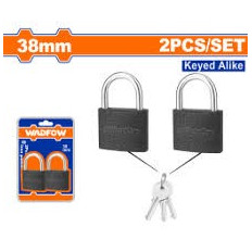 SET X 2 CANDADO HIERRO 38 MM MISMA LLAVE WADFOW