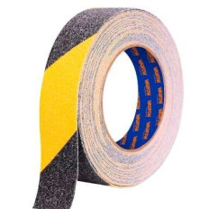 CINTA WARNING ANTI DESLIZANTE AMARILLA Y NEGRA 5MT X 25MM WADFOW