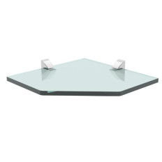 REPISA VIDRIO RECORTE 30X30CM SOP CROMADO