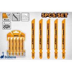 SET X 5 HOJAS P/MADERA CALADORA 74MM INGCO