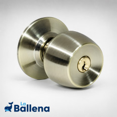 CERRADURA DE POMO COPA BRONCEADO C/LLAVE BEST VALUE