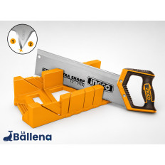 SET INGLETADORA MANUAL SERRUCHO COSTILLA 12" + CAJA DE INGLETAR PLASTICA