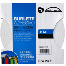 BURLETE SIMIL GOMA BLANCO 6 MT X 15 MM X 6 MM