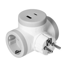 FICHA DERIVADA SCHUKO 2 SCHUKO + USB + AC CONTACTUM