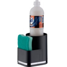 SOPORTE DETERGENTE Y ESPONJA  NEGRO