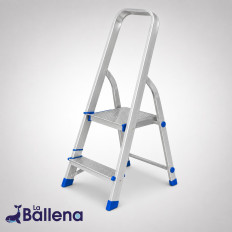 ESCALERA ALUMINIO 2 ESCALONES 120 KG WADFOW