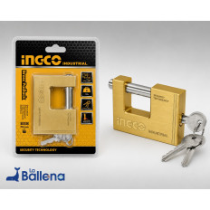 CANDADO ANTIPALANCA BRONCE 60MM INGCO 3 LLAVES