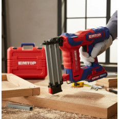 CLAVADORA A BATERIA 20V 50MM CON 2 BATERIAS DE 4 AMP EMTOP