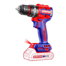 TALADRO C/PERCUTOR 20V BRUSHLESS EMTOP SIN BATERIA