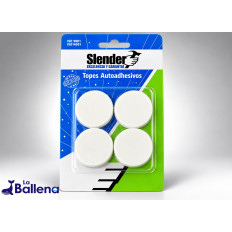 TOPES POLYF. AUTOAD. REDONDO BLANCO X4