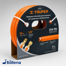 MANGUERA P/PIST BAJA PRESION 1/4"  5 MTS TRUPER