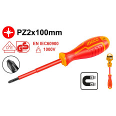 DESTORNILLADOR PHILLIPS AILADO 1000V PZ1 X100MM INGCO