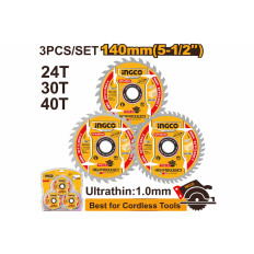 SET X3 DISCOS SIERRA CIRCULAR 140MM