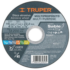 DISCO CORTE MULTI-MATERIAL 115 X 1 X 22.2MM TRUPER