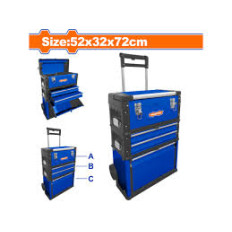 CARRO CAJA DE HERRAMIENTAS 3 PARTES METAL Y PLASTICO C RUEDAS