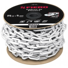 CADENA PLASTICA BLANCA 5 MM P/ METRO ROLLO 25MT