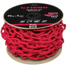 CADENA PLASTICA ROJA 5 MM FIERO P/ METRO