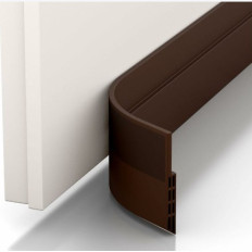 ZOCALO PUERTA ALUMINIO C/GOMA  90 CM MARRON BRONCE