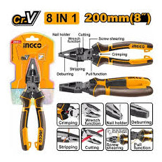 PINZA UNIVERSAL 8" 200 MM MULTIFUNCION 8 EN 1 INGCO