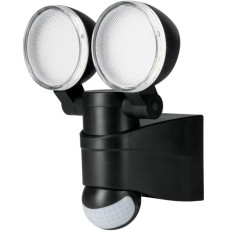 FOCO DE SEGURIDAD LED NEGRO SENSOR DE MOVIMIENTO VOLTECK