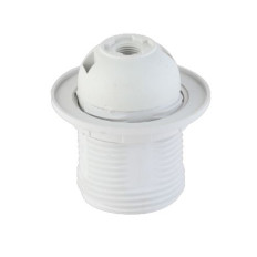 PORTALAMPARA E27 C/PORTAPANTALLA BLANCO