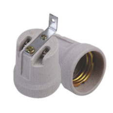 PORTALAMPARA PORCELANA C/ESCUADRA