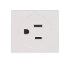 LINEA DUOMO BIANCO MODULO TOMA AMERICANO 2 MODULOS