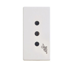 LINEA PRESTA TOMA MODULAR 3 EN LINEA BLANCO