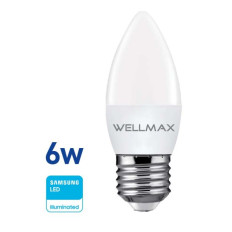 LAMPARA LED VELA 6 W E27 FRIA WELLMAX
