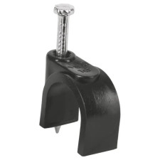 GRAPA P/CABLE REDONDO 07 MM NEGRA