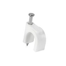 GRAPA P/CABLE REDONDO 08 MM BLANCA