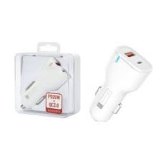 CARGADOR AUTO USB A  USB C (SIN CABLE)