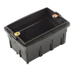 CAJA PLASTICA LLANA NEGRA C/GRAMPA MOLVENO