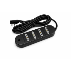 ALARGUE 4 SCHUKO 2.5M NEGRO